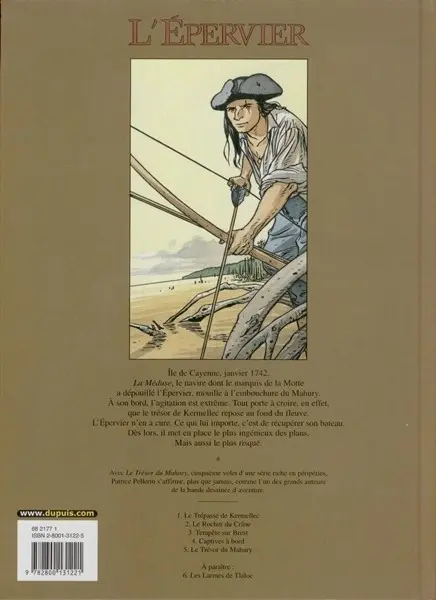 Verso de l'album L'Épervier Tome 5 Le Trésor du Mahury