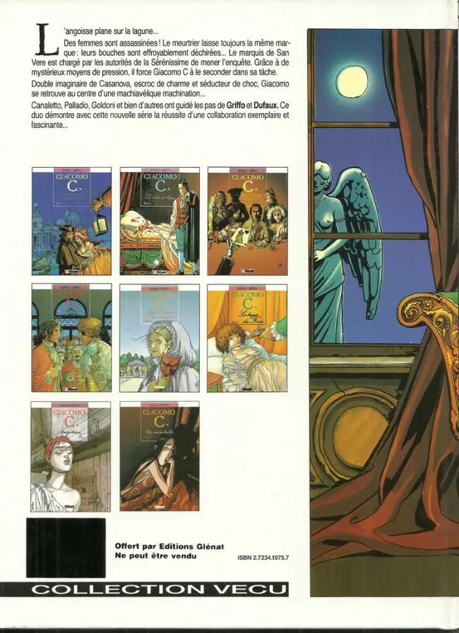 Verso de l'album Giacomo C. Tome 2 La chute de l'ange