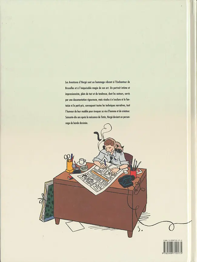 Verso de l'album Les aventures d'Hergé