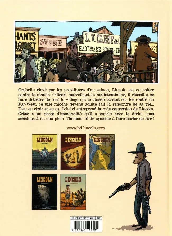 Verso de l'album Lincoln Tome 1 Crâne de bois