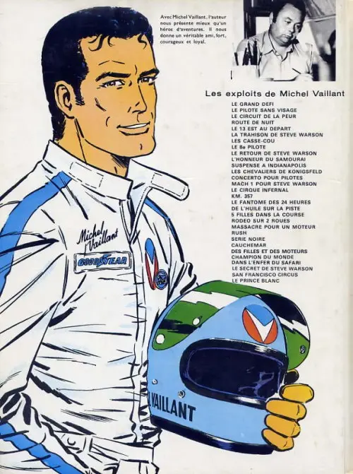 Verso de l'album Michel Vaillant Tome 6 La trahison de Steve Warson