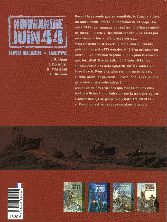 Verso de l'album Normandie juin 44 Tome 5 Juno Beach - Dieppe