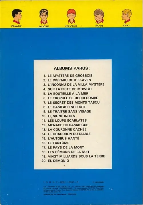 Verso de l'album La Patrouille des Castors Tome 7 Le secret des Monts Tabou