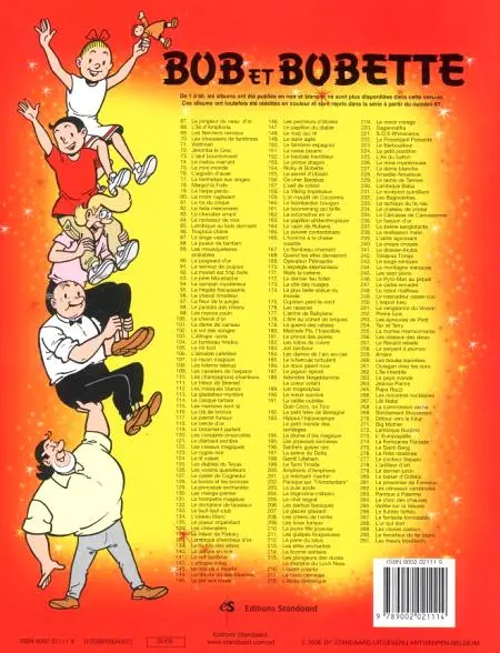 Verso de l'album Bob et Bobette Tome 291 Les tireurs trouillards