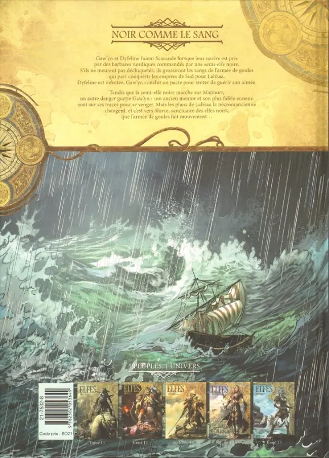 Verso de l'album Elfes Tome 15 Noir comme le sang