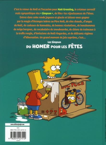 Verso de l'album Les Simpson Du Homer pour les fêtes