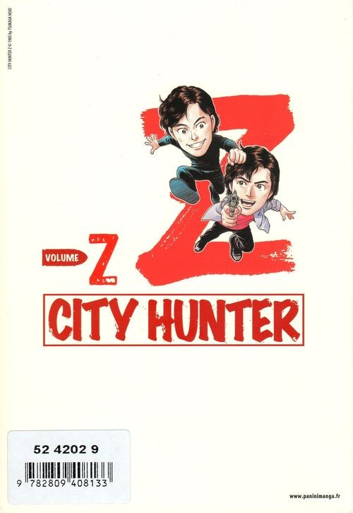 Verso de l'album City Hunter Volume Z 4 histoires complètes