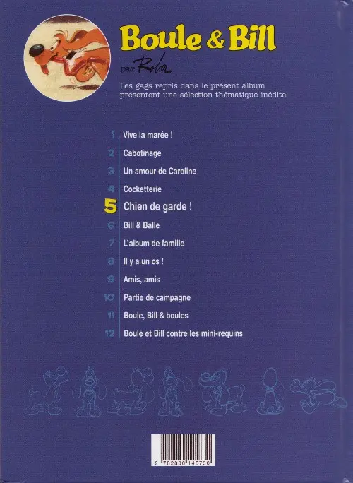 Verso de l'album Boule & Bill Tome 5 Chien de garde !
