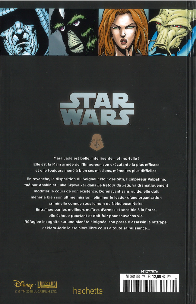 Verso de l'album Star Wars - Légendes - La Collection Tome 76 Le Coté Obscur - VI. Mara Jade
