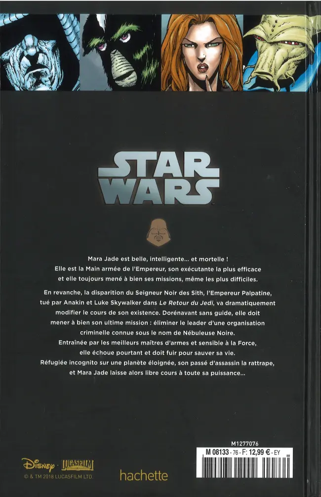 Verso de l'album Star Wars - Légendes - La Collection Tome 76 Le Coté Obscur - VI. Mara Jade