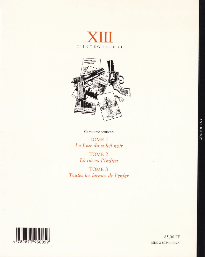 Verso de l'album XIII L'Intégrale Tome 1 L'intégrale /1