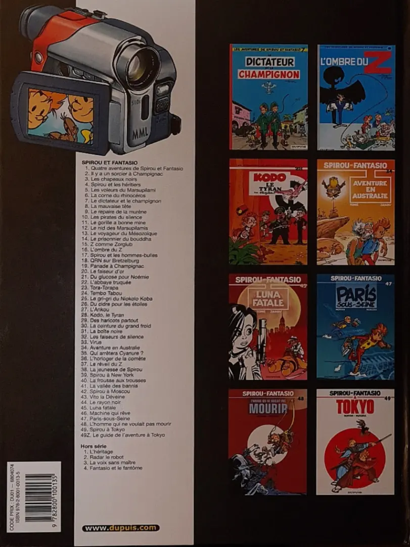 Verso de l'album Spirou et Fantasio Tome 11 Le gorille a bonne mine