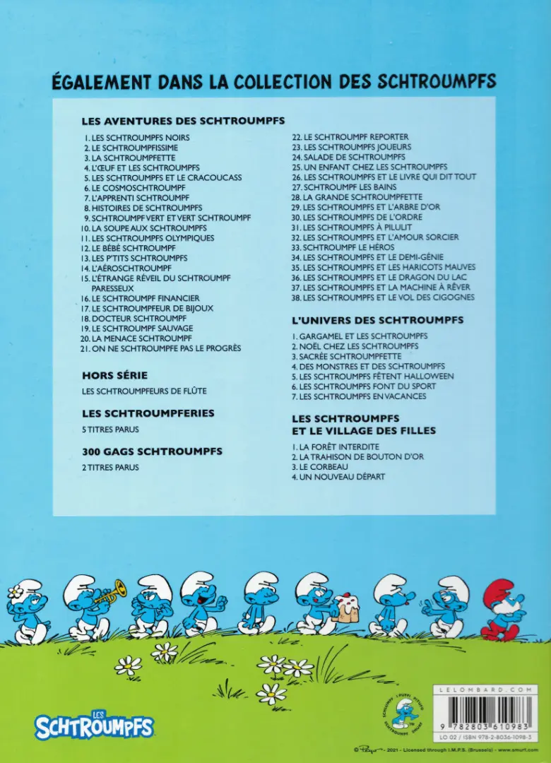 Verso de l'album Les Schtroumpfs Tome 17 Le Schtroumpfeur de bijoux
