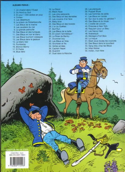 Verso de l'album Les Tuniques Bleues Tome 28 Les bleus de la balle