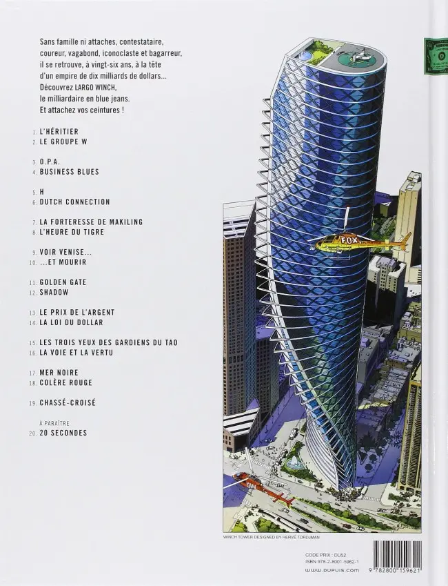 Verso de l'album Largo Winch Tome 18 Colère rouge