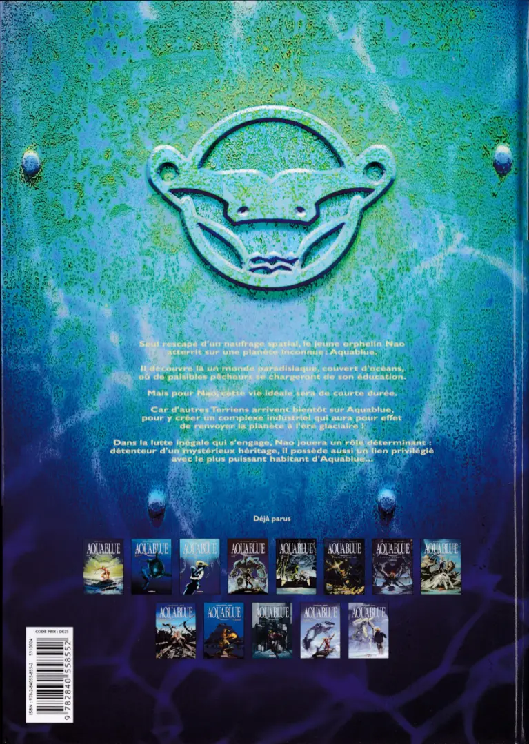 Verso de l'album Aquablue Tome 1 Nao
