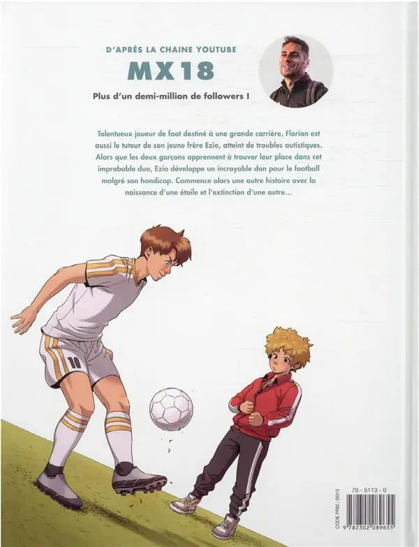 Verso de l'album Frères de foot 1 Unis pour la vie