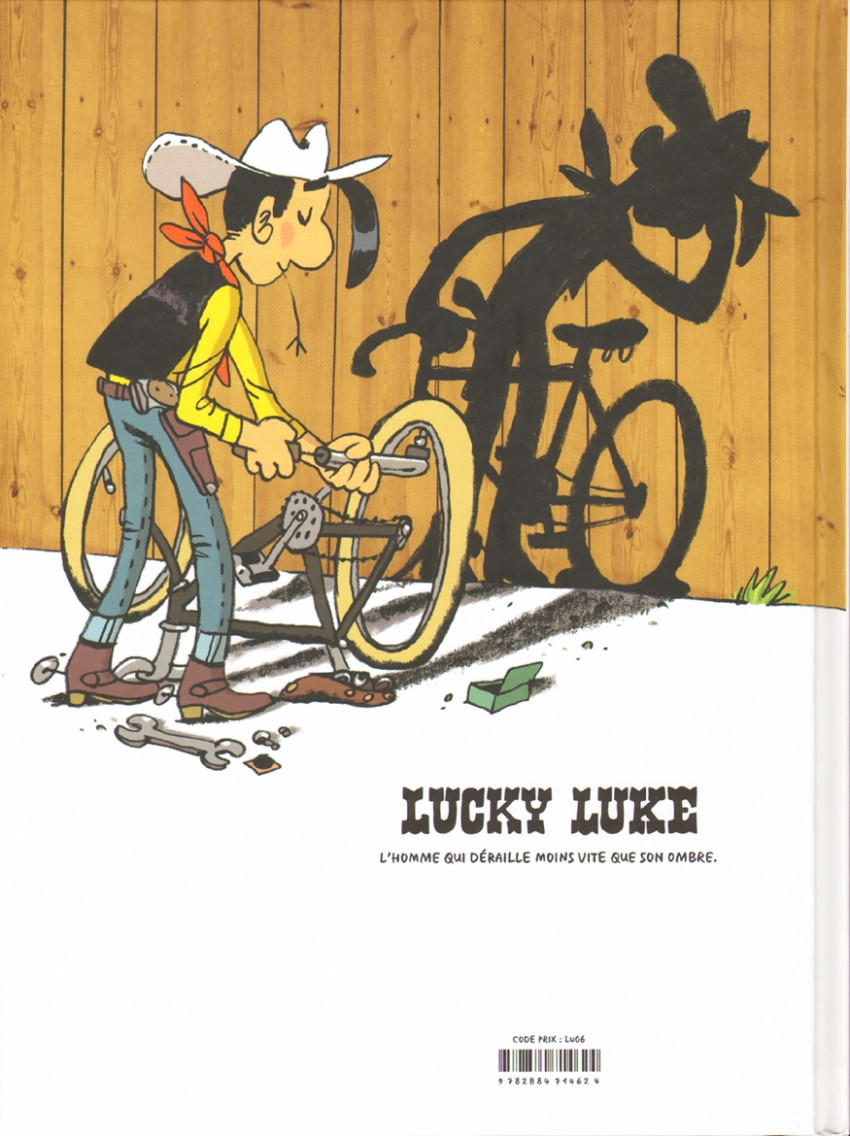 Verso de l'album Un hommage à Lucky Luke d'après Morris Tome 2 Lucky Luke se recycle