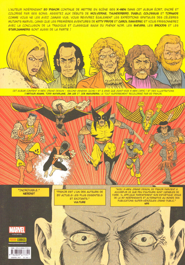 Verso de l'album X-Men - Grand Design N° 2 Seconde genèse