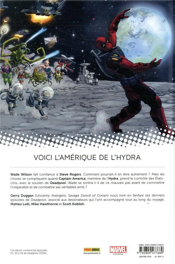 Verso de l'album All-New Deadpool Tome 7 Secret Empire