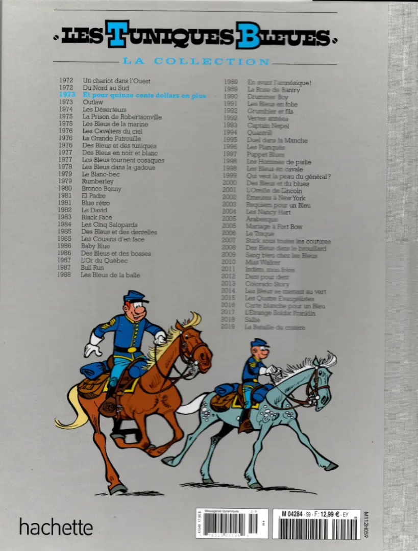 Verso de l'album Les Tuniques Bleues La Collection (Hachette) Tome 59 Et pour quinze cents dollars en plus
