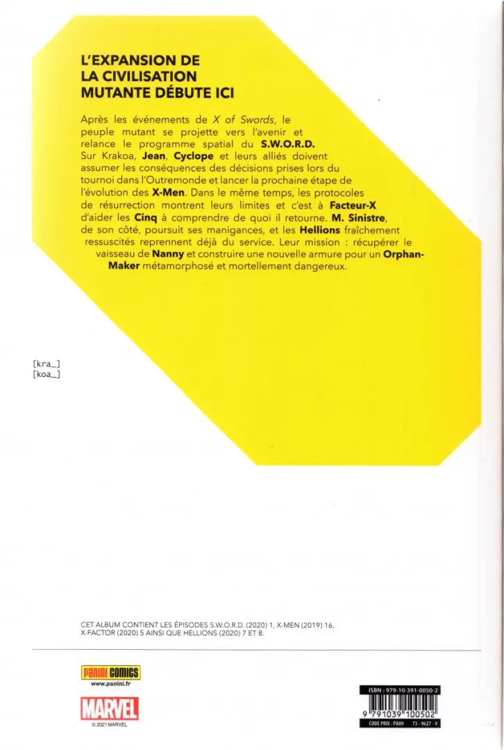 Verso de l'album Reign of X Volume 1
