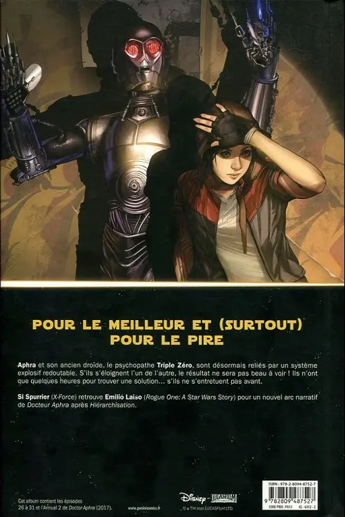 Verso de l'album Star Wars - Docteur Aphra Tome 5 Les Pires du pire