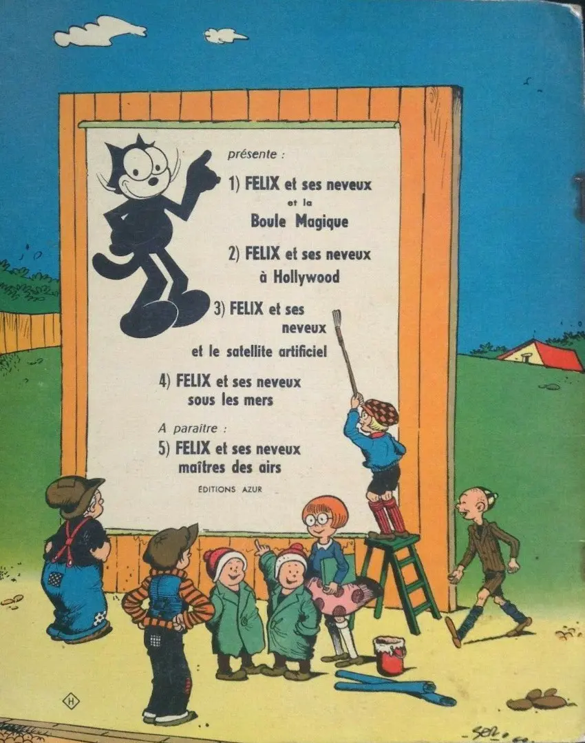 Verso de l'album Félix le chat et ses neveux 2 à Holywood