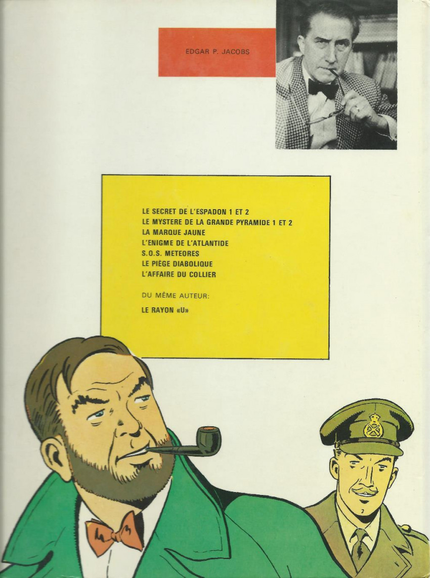 Verso de l'album Blake et Mortimer Tome 7 S.O.S. METEORES