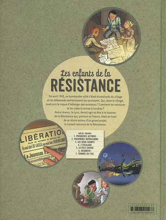 Verso de l'album Les Enfants de la Résistance Tome 7 Tombés du ciel
