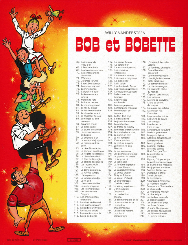 Verso de l'album Bob et Bobette Tome 109 Les cavaliers de l'espace