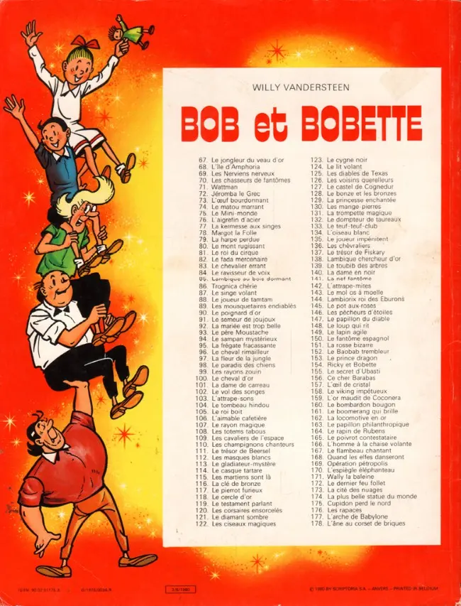 Verso de l'album Bob et Bobette Tome 167 Le flambeau chantant