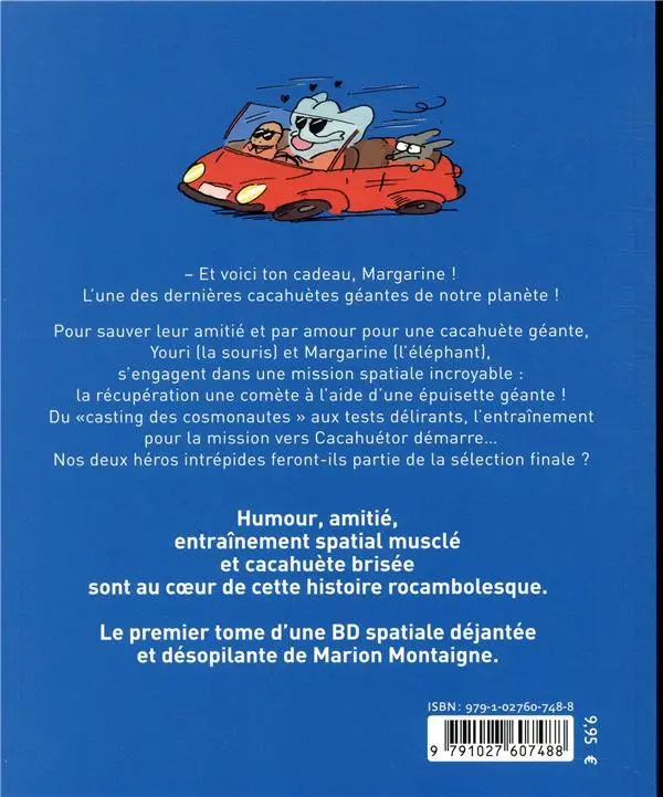 Verso de l'album Youri et Margarine 1 Casting de cosmonautes