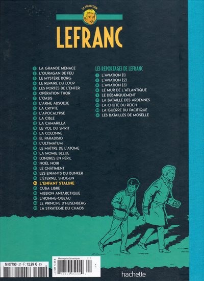 Verso de l'album Lefranc La Collection - Hachette Tome 24 L'enfant Staline