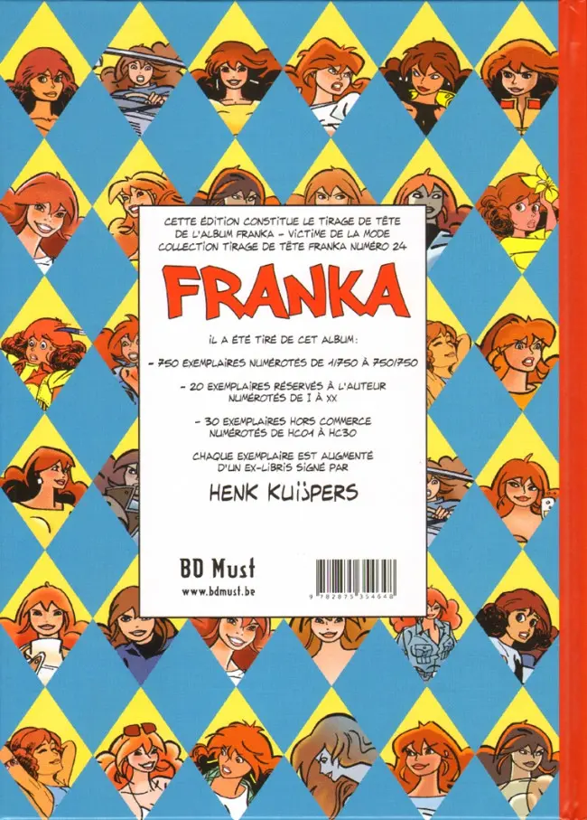 Verso de l'album Franka BD Must Tome 9 Victime de la mode