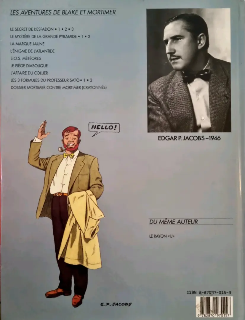 Verso de l'album Blake et Mortimer Tome 8 S.O.S. météors