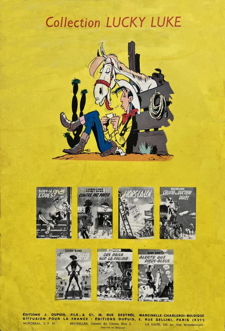 Verso de l'album Lucky Luke Tome 10 Alerte aux pieds bleus