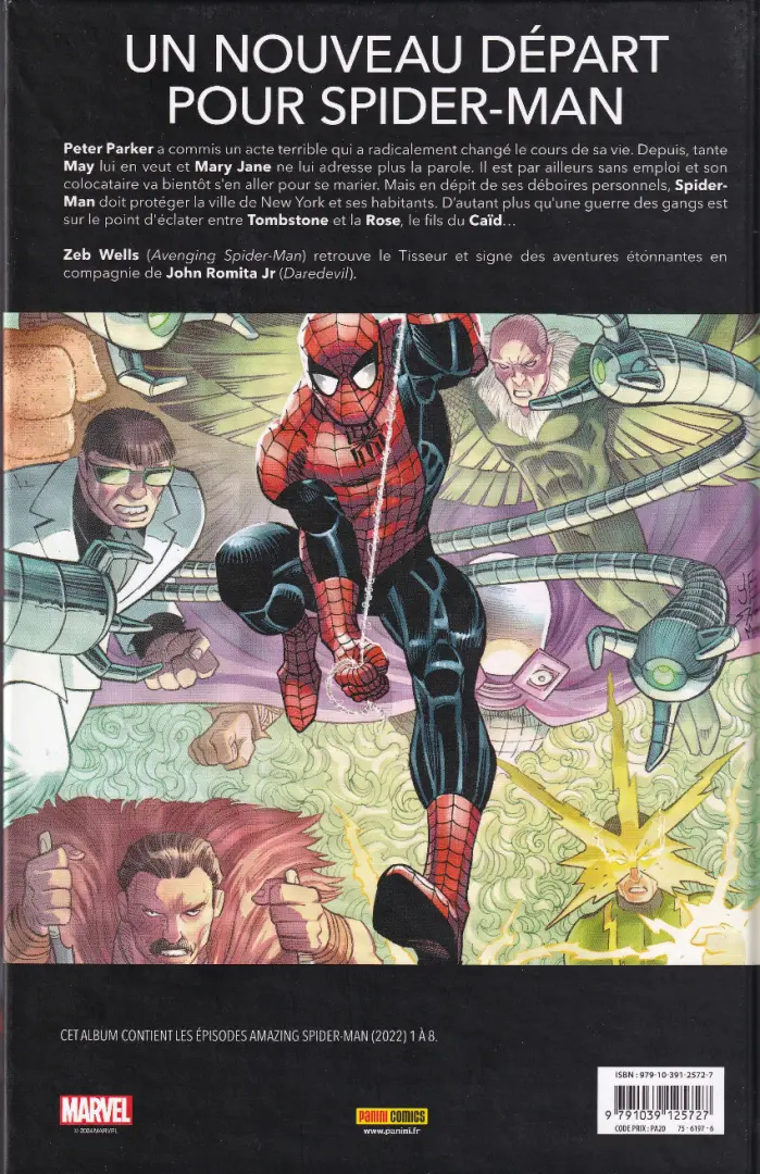 Verso de l'album The amazing Spider-Man 1 Un monde sans amour