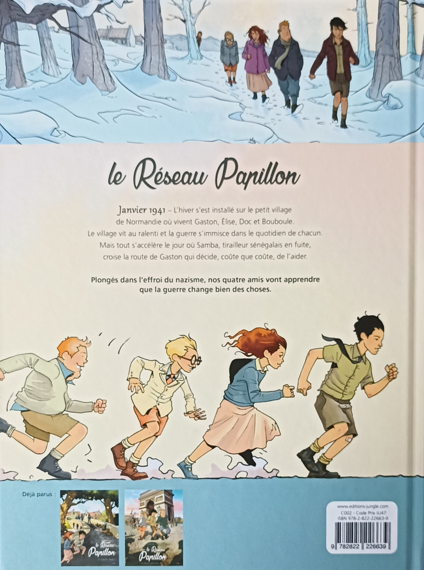 Verso de l'album Le Réseau Papillon Tome 3 Rester libre