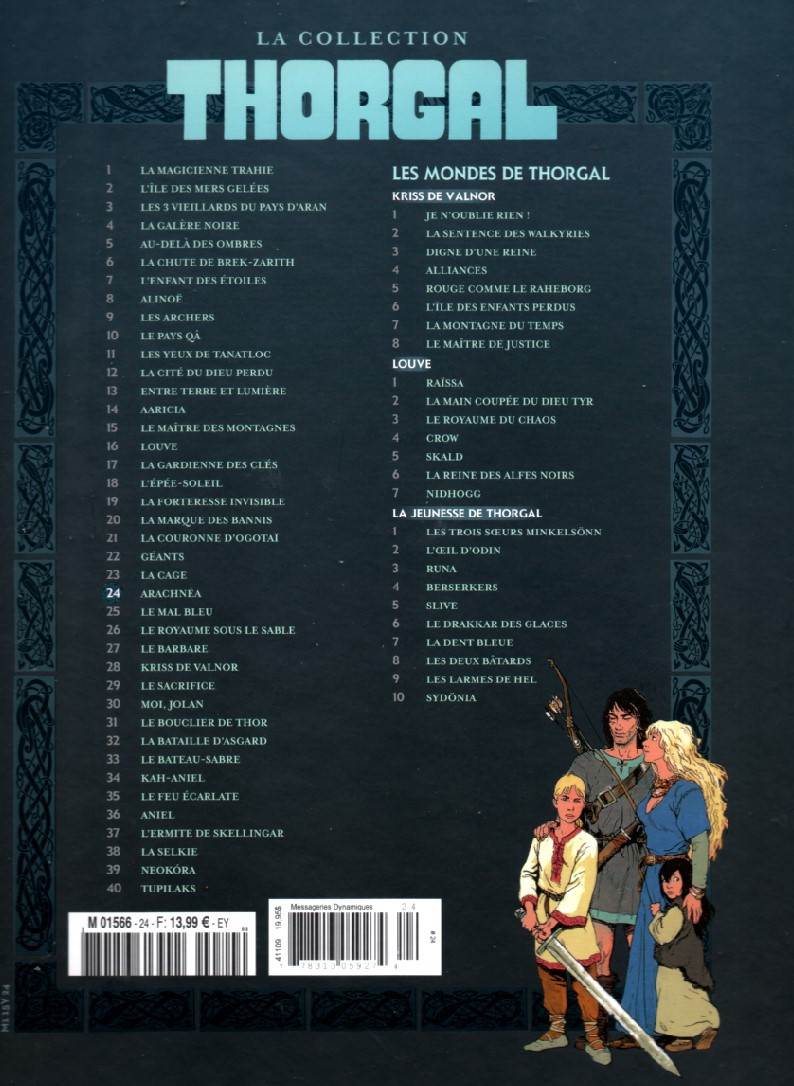 Verso de l'album Thorgal - La collection Tome 24 Arachnéa