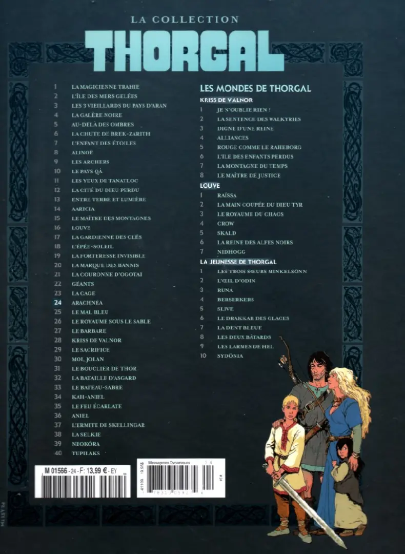 Verso de l'album Thorgal - La collection Tome 24 Arachnéa