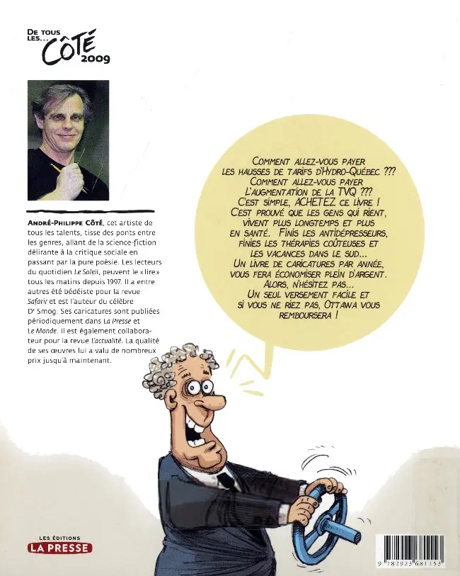 Verso de l'album De tous les... Côté Tome 12 2009