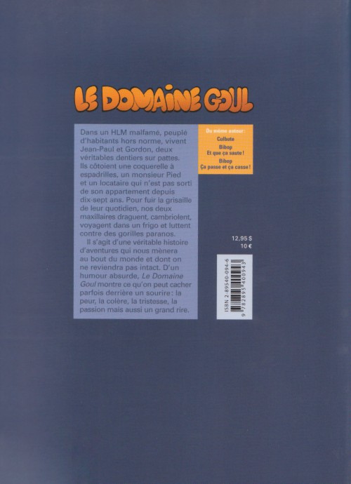 Verso de l'album Le Domaine Goul