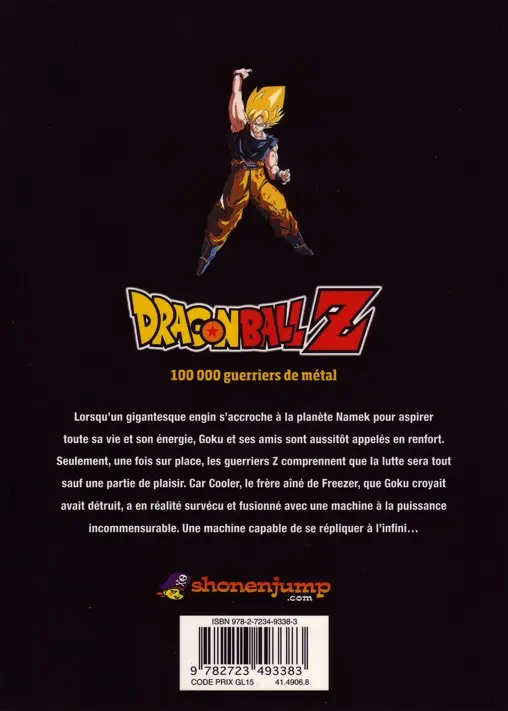 Verso de l'album Dragon Ball Z - Les Films Tome 6 100 000 guerriers de métal
