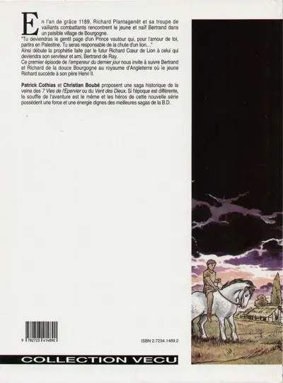 Verso de l'album L'Empereur du dernier jour Tome 1 Le prince vautour