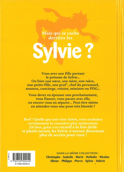 Verso de l'album L'Encyclopédie des prénoms en BD Tome 10 Sylvie