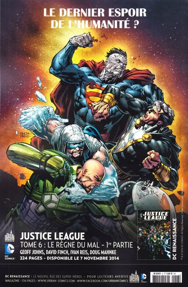 Verso de l'album Forever Evil Tome 6