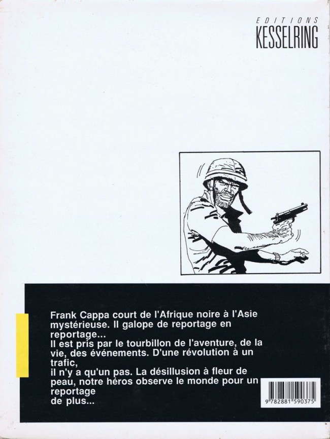 Verso de l'album Frank Cappa Tome 3 Le dernier africain