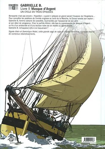 Verso de l'album Gabrielle B. Tome 2 Masque d'Argent
