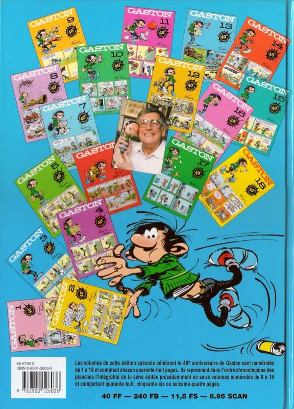Verso de l'album Gaston Tome 3
